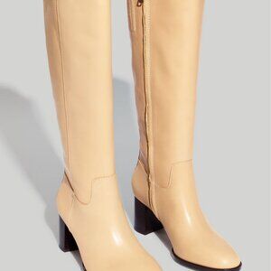 Madewell Knee High Tan Leather Boots/ Selina Tall Boot / 7.5 / DESERT DUNE